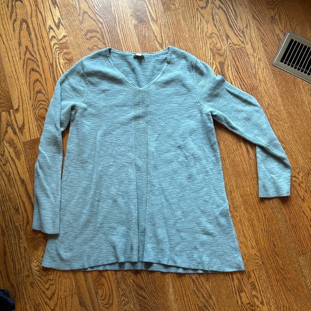 J. Jill dark mint colored long tunic sweater size large